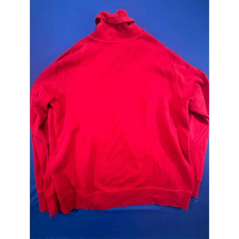 Polo Ralph Lauren shawl Collar Knit Sweater Pullover Red Size XXL 2XL Cotton‎